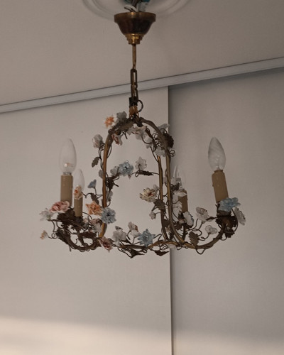 Vintage lustre italien - vintage, doré