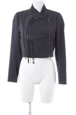 LAUREN VIDAL Veste courte Dames Veste T EU 36 gris anthracite Look de motard