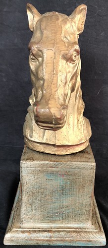 Tête cheval fonte 19ème - tÊte,