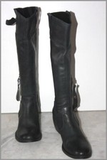 KICKERS Bottes à talons Cuir Noir T 37 TBE