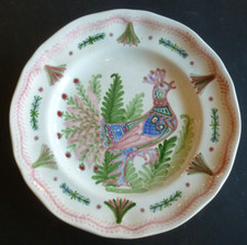 Assiette au coq signé Marie