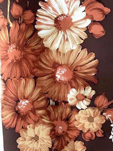 Foulard carré vintage fleurs - foulard,