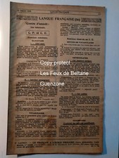 Fascicule ecole primaire 1939