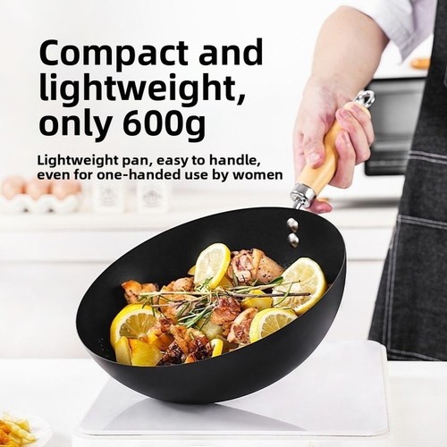 Wok fonte poêle - wok,