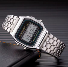 Montre  Numérique Rétro vintage argenté Alarme / Chrono mixte collector