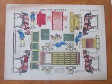 ANCIEN DECOUPAGE IMAGERIES REUNIES JARVILLE NANCY CAMION ATTELAGE