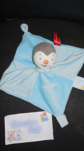 Doudou plat tchoupi bleu clair - tchoupi,