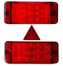 LED Feux de Stop Et Feu Arrière Brouillard Triangle pour Remorque Pelle Tracteur