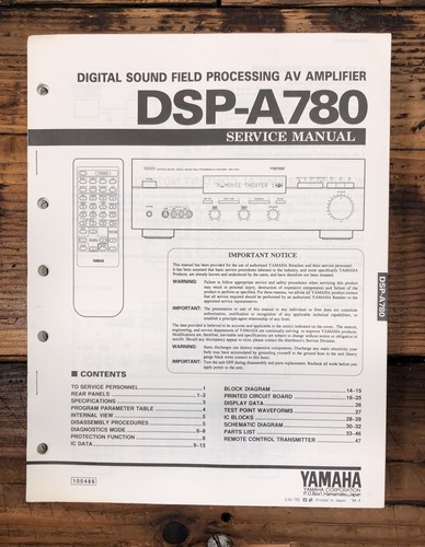 Yamaha dsp a780 av - dsp,