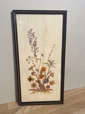 Cadre Fleurs Séchées Sous Verre Art Mural Fleurs Pressées Déco Champêtre Bohème