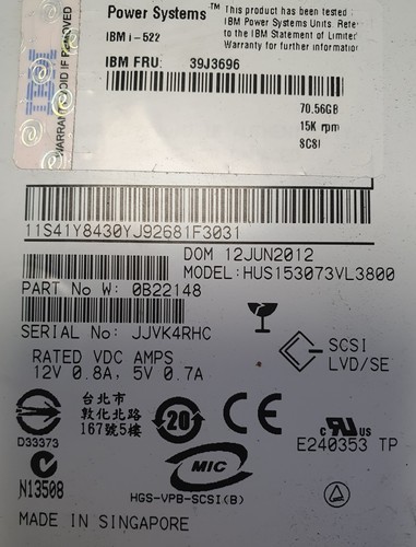 Disque dur scsi gb - dur, ibm