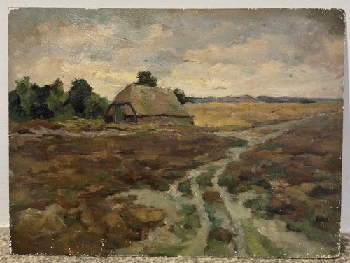 Chaumière dans lande - la,