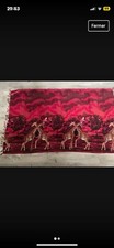 Grand Paréo Style Africain couleur bordeaux Rouge avec motifs girafes Neuf