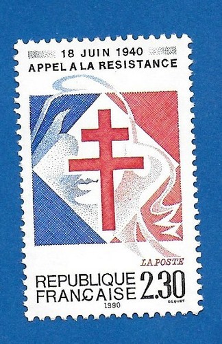 Timbre france 1990 - 18, juin