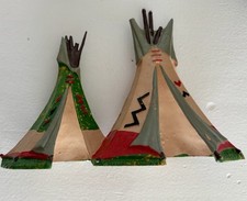 STARLUX / WESTERN   :  DECOR DOUBLE  TIPI INDIEN  Brun vert rouge