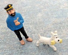 2 figurines tintin et milou hergé bully