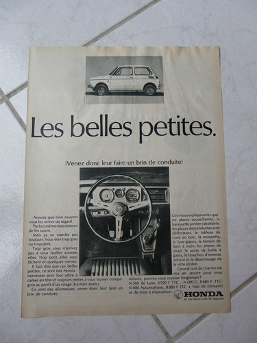 Publicité honda n360 n600 - publicité,