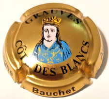 Capsule de champagne Bauchet-Augé Fond or, inscription verso N°2