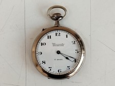 Antique Montre De Poche Italienne Prince Fonctionnelle Cadran Blanc