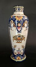 Magnifique vase faience d'Angoulème signé Alfred Renoleau - 29 cm