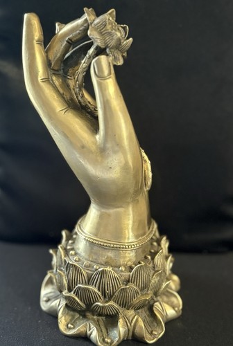 Brass bronze buddha hand - brass,