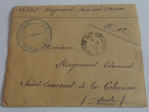 Ww2 lettre militaire tampon - militaire, 5