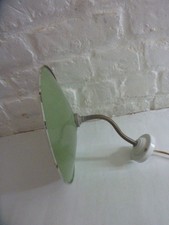 Vintage Lampe De Cour Ferme Cave Tôle Émaillée Col De Cygne Atelier Usine Indus