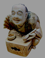 Okimono statuette finement - statuette,