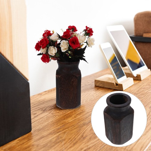 Vase fleurs bois pot - fleurs, bois,