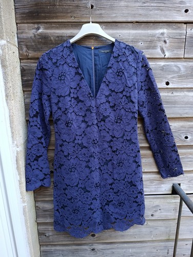 Robe courte dentelle bleu - , nuit