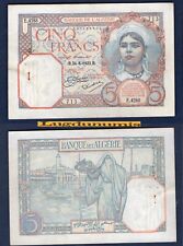 Algérie 5 Francs 24/8/1933