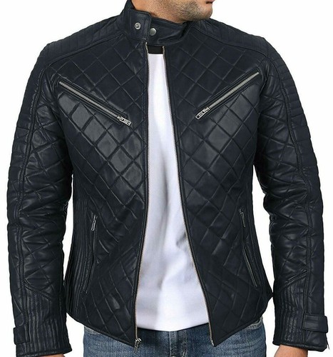 Veste matelassée cuir - matelassée, en