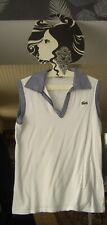 Beau Chemisier Femme  Marque "LACOSTE" blanc/marine - Authentique Vintage 1970