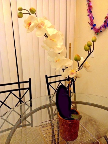 New silk orchid flower - h,