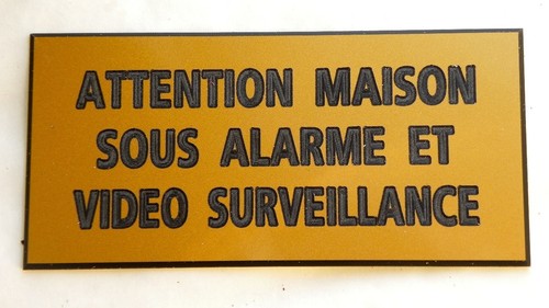 Plaque gravée attention - plaque,