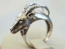 Bague vintage tête belier - bague, de