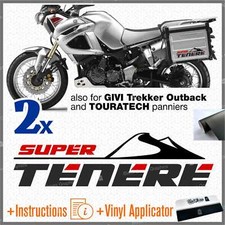 Adhésifs Noir Rouge Compatible pour Valises Latéral Yamaha XT 1200 Super Tenere