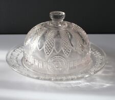 ancienne cloche à fromage motif hébraïque verrerie de reims