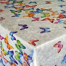 Nappe de Table en Toile Cirée Papillon Multicolore B9069-01 Carré Rond Oval