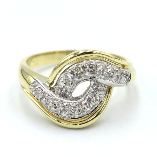 Bague avec pavé - de, diamants