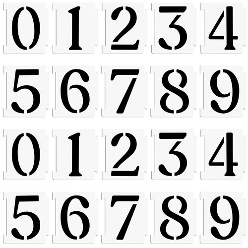 Numéro pochoir pièces - pochoir,, 20
