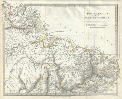1836 map of brazil - s.d.u.k.,