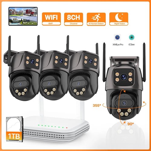 Camera 6mp nvr 8ch - x4, 1