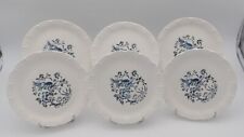 6 PETITES ASSIETTES D 20,5 cm FAIENCE DIGOIN SARREGUEMINES TOURAINE BLEU XXe