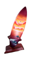 Ancienne deco planche a surf bois