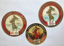 3 étiquettes anciennes fromage camembert Semeuse de O. Roty