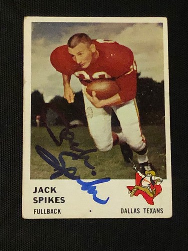 Jack spikes 1961 fleer - jack, signed