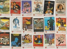VACHE QUI RIT LA SERIE COMPLETE 18 MINI-AFFICHES CINEMA  GRAND JEU CINEMA 1984