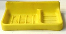 ANCIEN PORTE SAVON PVC JAUNE ANNEE 50 PAS SERVIETTE TORCHON 