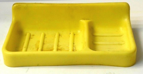 Ancien porte savon pvc jaune - ancien,